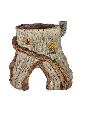 Fairy Tree House By O’Gowna Irish Craft Rustic Decor 5.5” Tall Hand-Painted